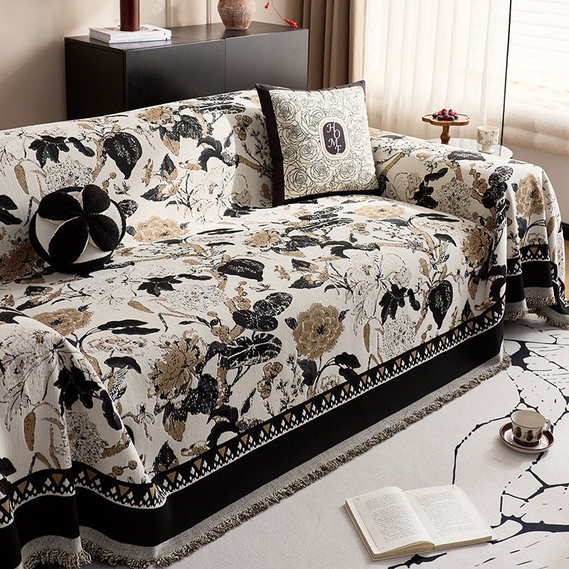 Home Fashion Chenille Sofa Cover - Snug & Homely