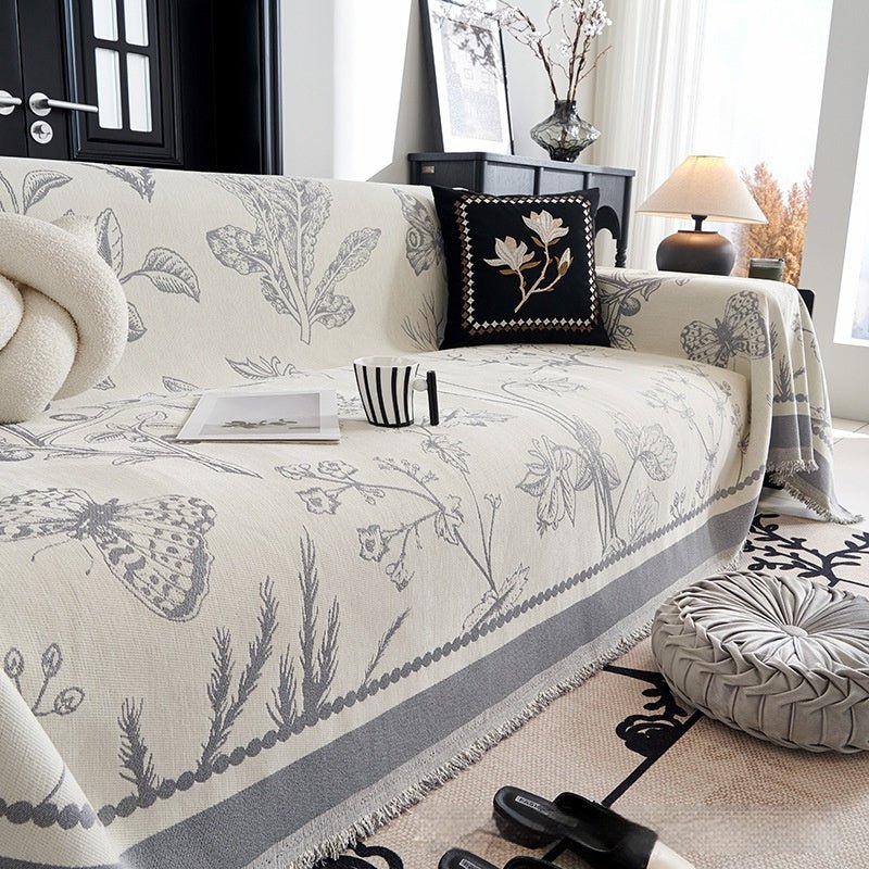 MuMold – Modern Chenille Sofa Towel with Anti-Slip Backing - Snug & Homely
