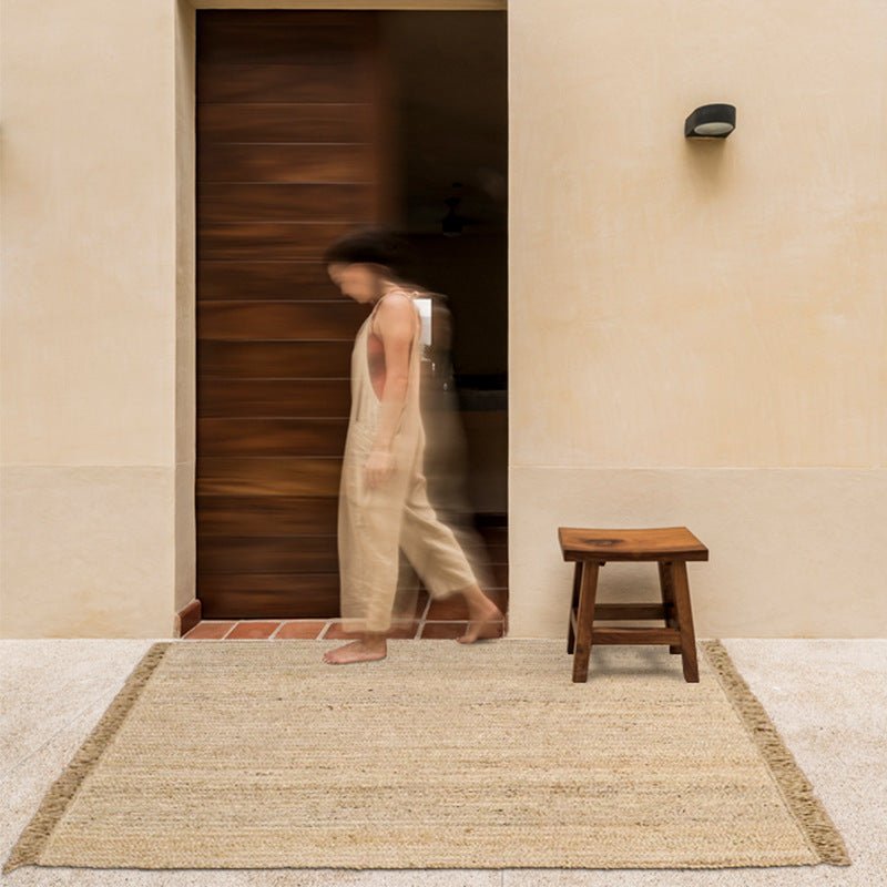 Natural Hand-woven Jute Rug Fringe Edge - Snug & Homely