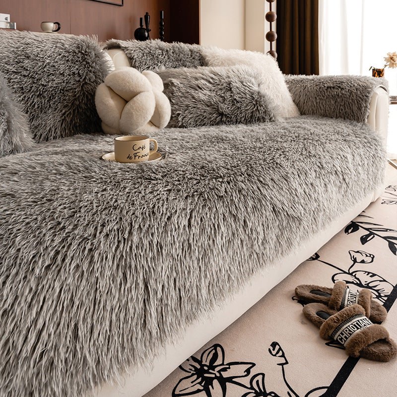 New Autumn And Winter Thickening Plush Sofa Cushion - Snug & Homely