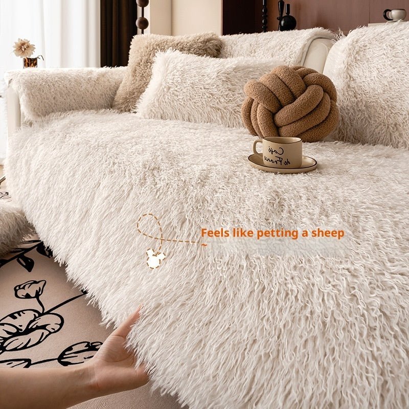 New Autumn And Winter Thickening Plush Sofa Cushion - Snug & Homely