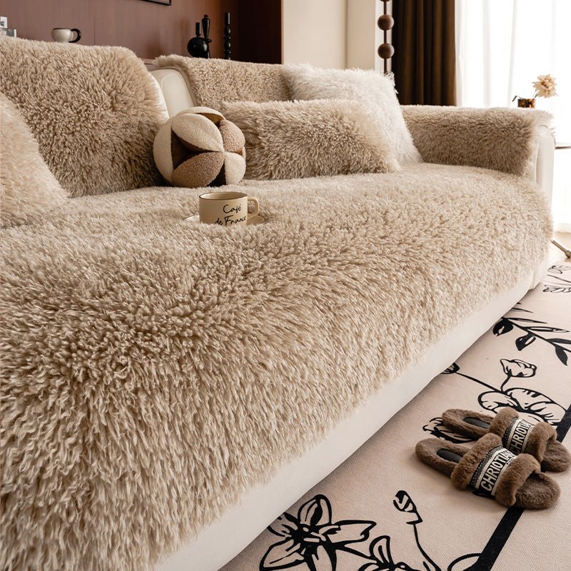 New Autumn And Winter Thickening Plush Sofa Cushion - Snug & Homely