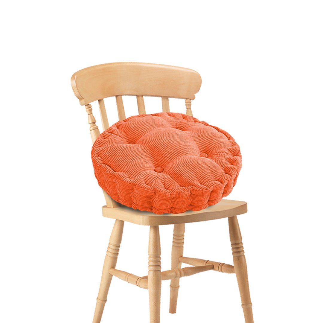 Orange Plush Round Cushion - Snug & Homely