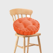 Orange Plush Round Cushion