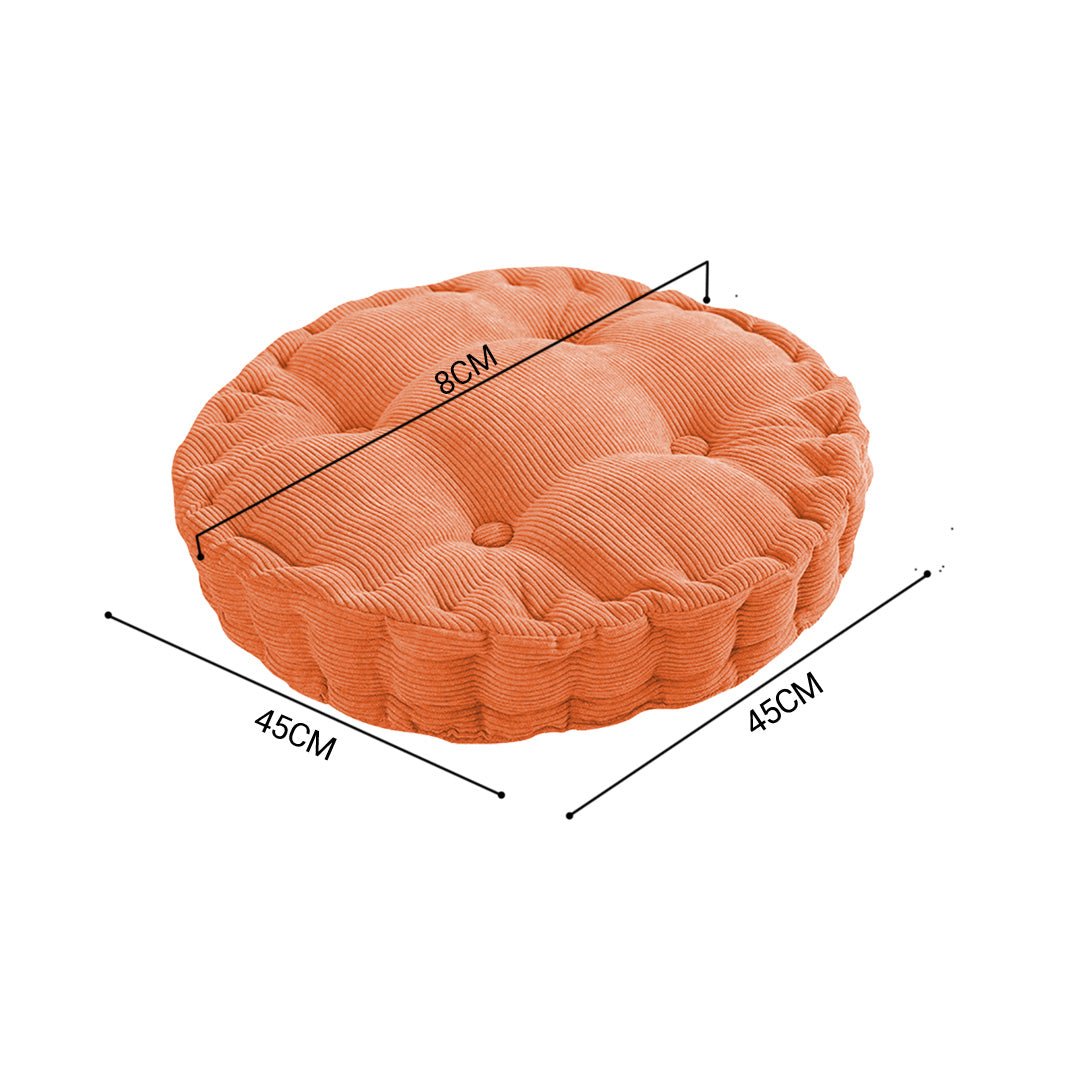 Orange Plush Round Cushion - Snug & Homely