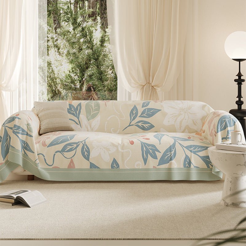 Orchid Veil – All-Inclusive Dustproof Sofa Towel - Snug & Homely