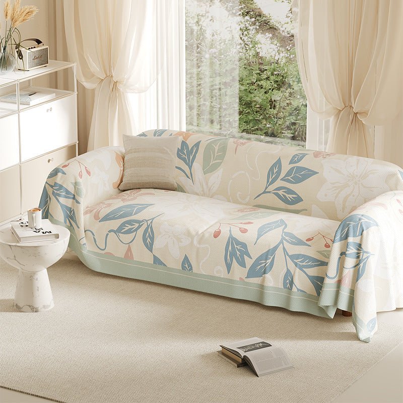 Orchid Veil – All-Inclusive Dustproof Sofa Towel - Snug & Homely