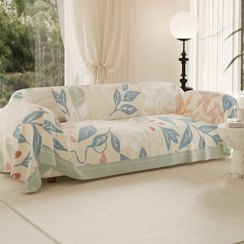 Orchid Veil – All-Inclusive Dustproof Sofa Towel - Snug & Homely