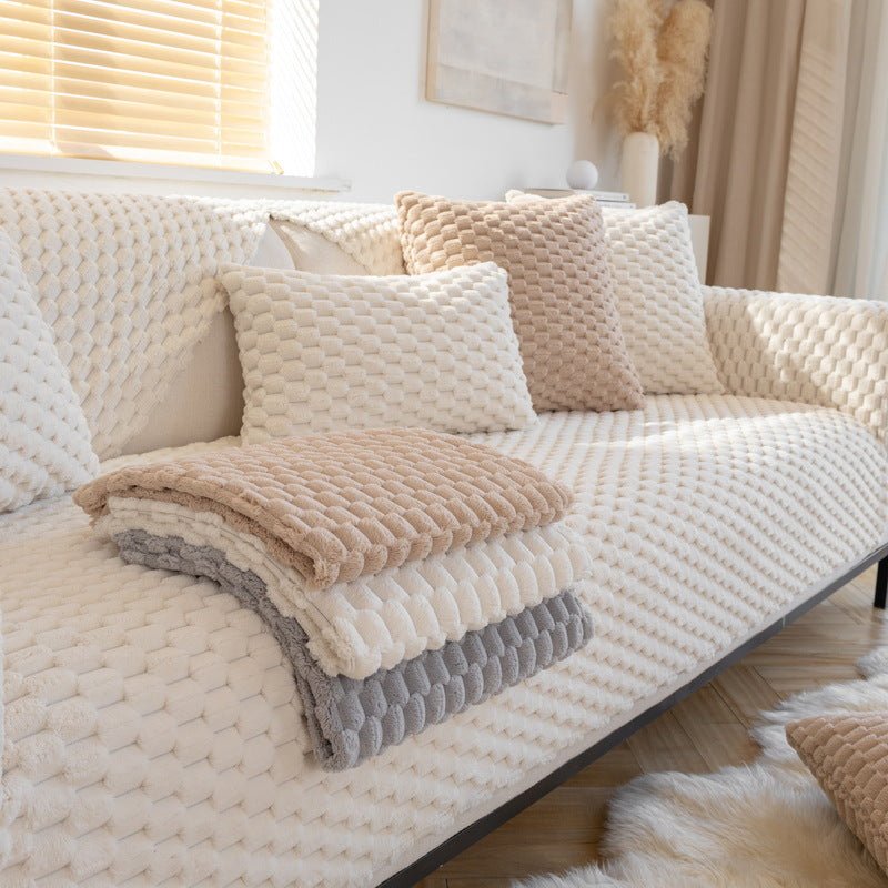 Plush Non-slip Sofa Cover - Snug & Homely