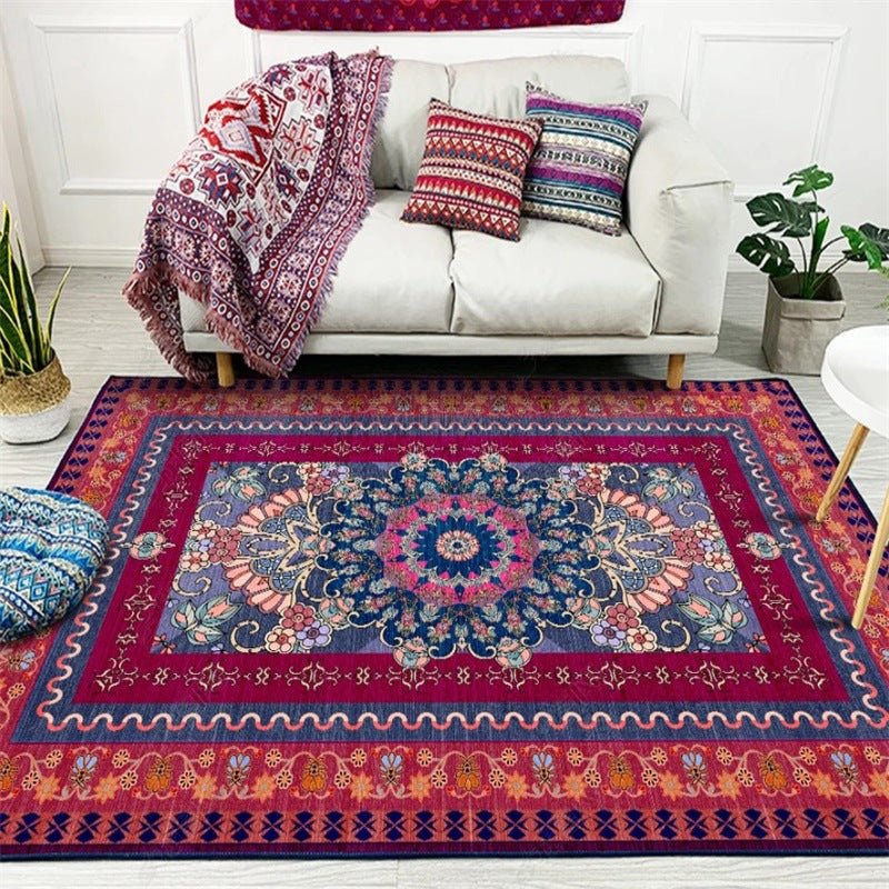 Retro Purplish Red Persian Style Carpet - Snug & Homely