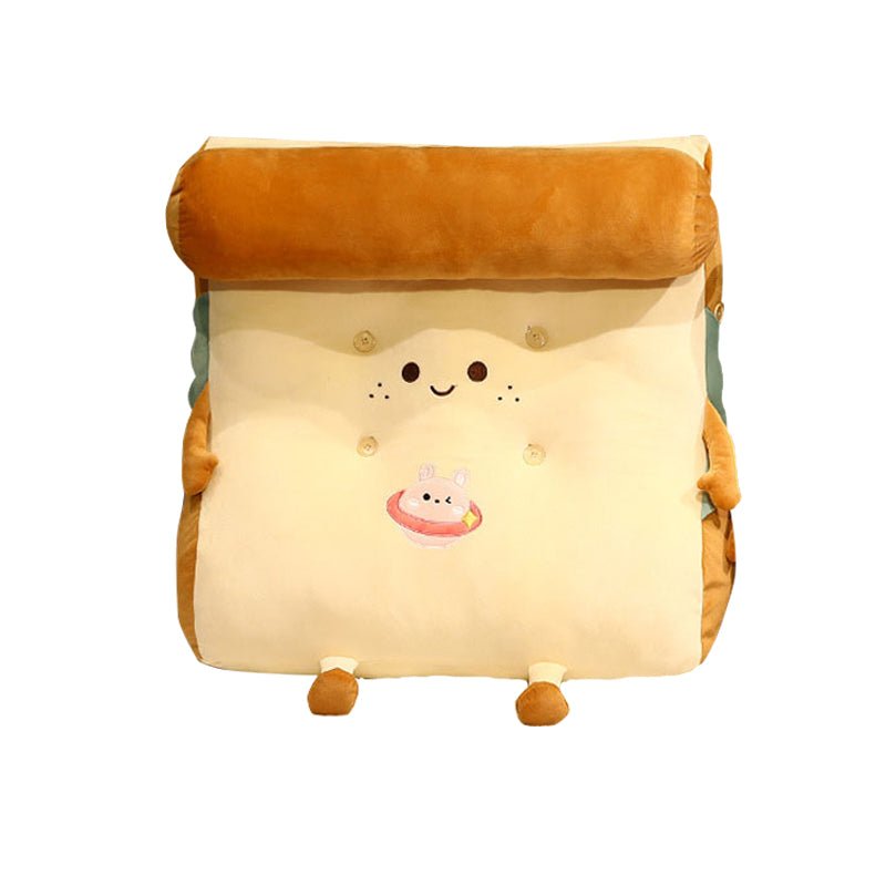 Smiley Face Toast Bread Wedge Cushion - Snug & Homely