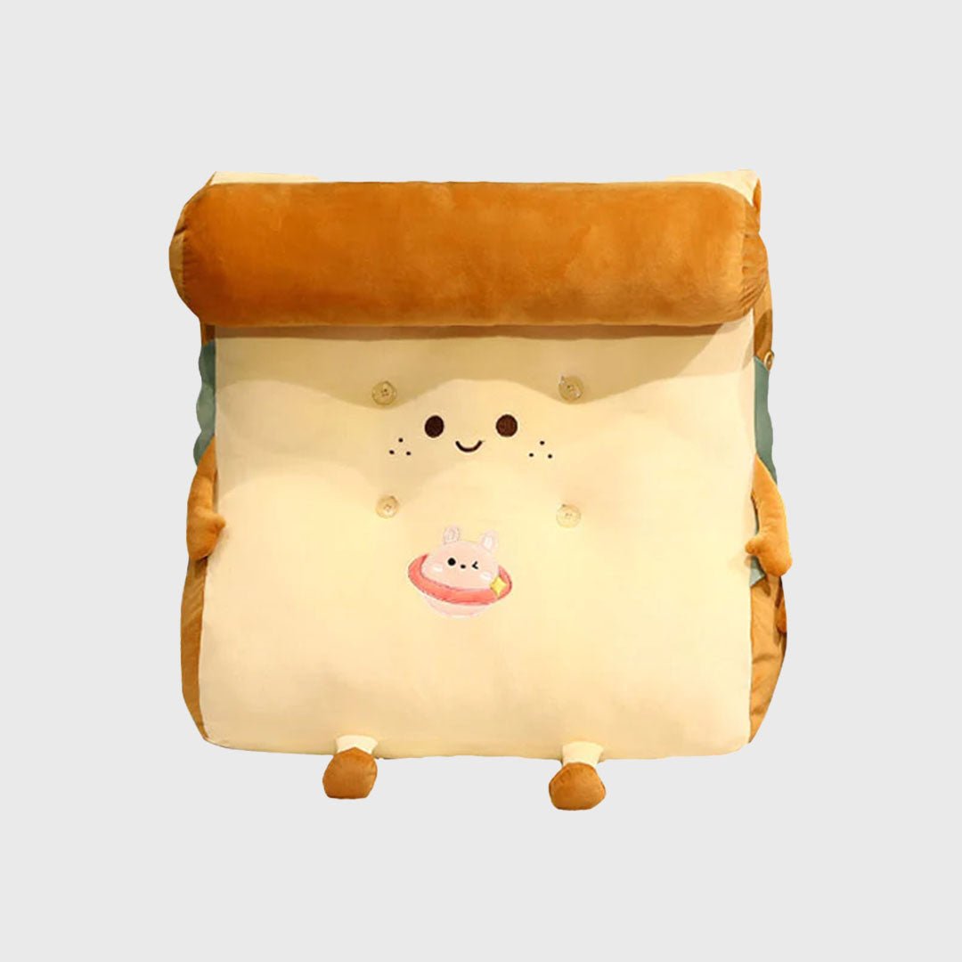 Smiley Face Toast Bread Wedge Cushion - Snug & Homely