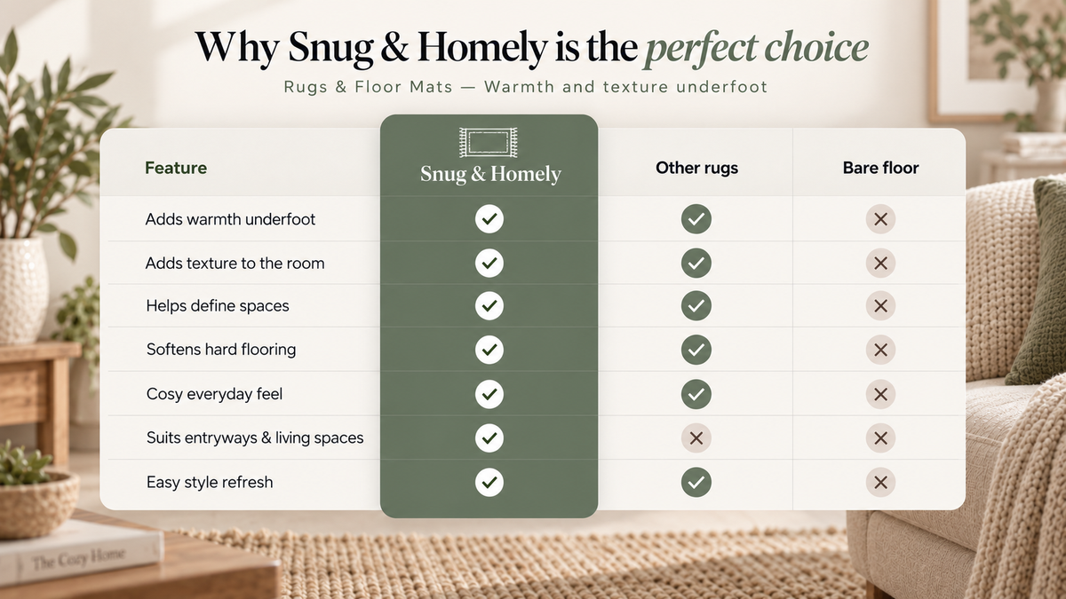 Why Snug & Homely rugs and floor mats are a cosy home choice