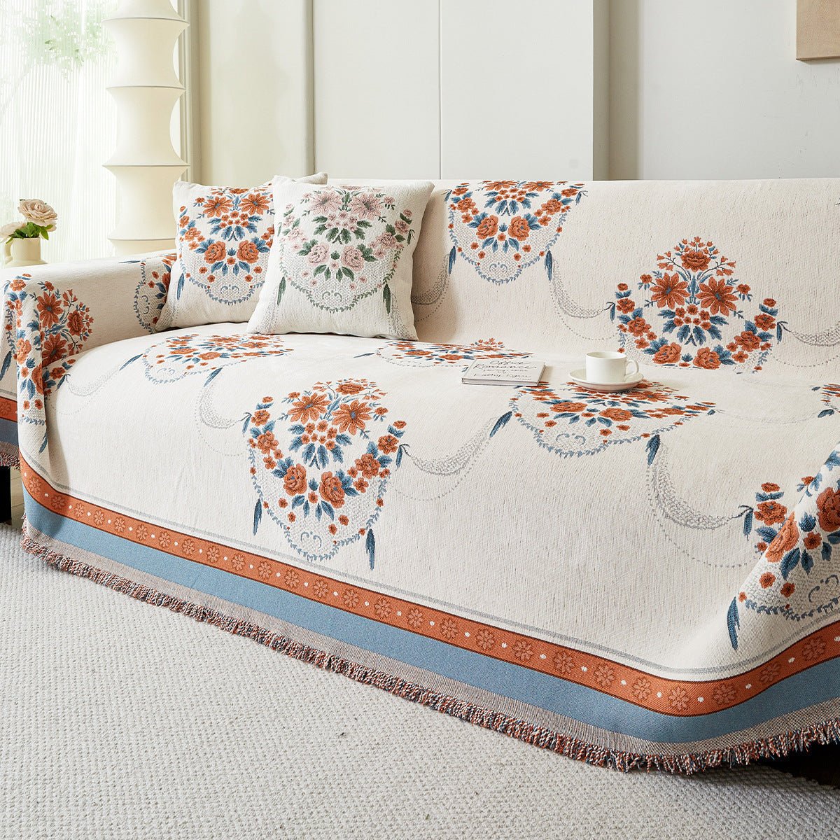 Velvet Era – Retro Chenille Sofa Cover - Snug & Homely