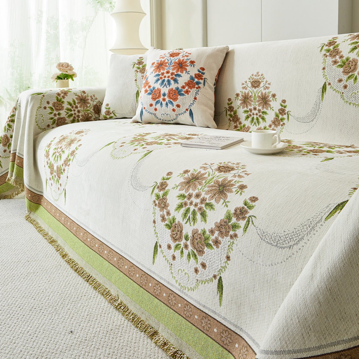 Velvet Era – Retro Chenille Sofa Cover - Snug & Homely